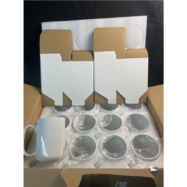 1 Box of Sublimation Mugs for Making Custom Mug Designs - 12PCS - 15oz Mugs - New