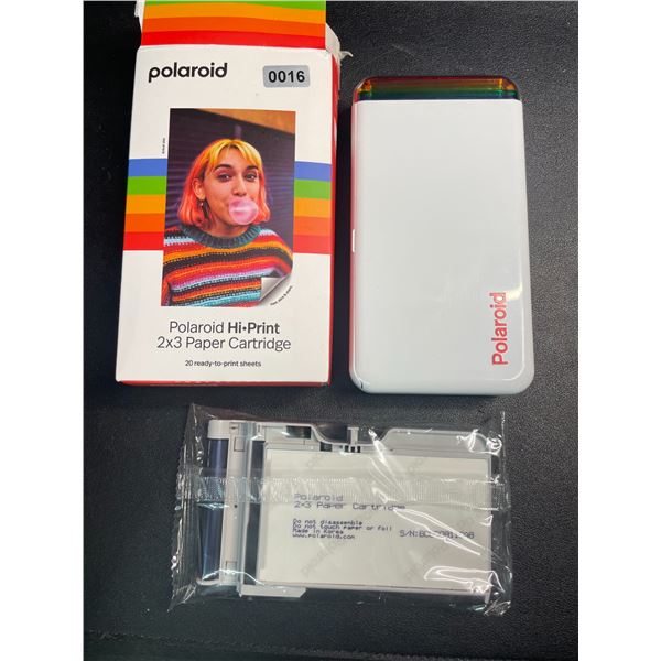 1 Polaroid Hi-Print Photo Pocket Printer with 2x3 Paper Cartridge - Open Box/New