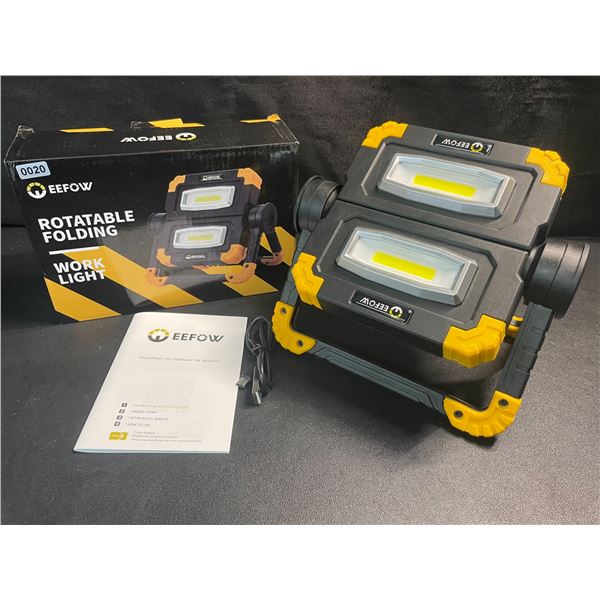 1 Eefow Rotatable Folding Portable LED Work Light - Rechargeable - 7.91" x 7.5" - Brand New!