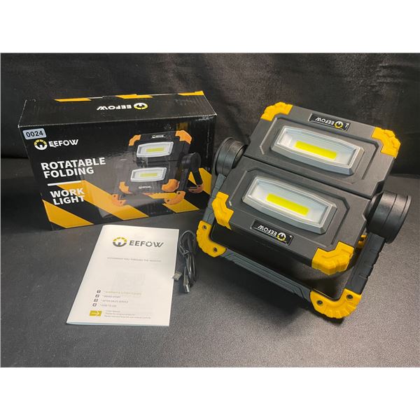 1 Eefow Rotatable Folding Portable LED Work Light - Rechargeable - 7.91" x 7.5" - Brand New!