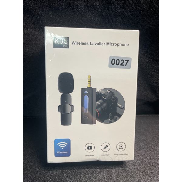 1 K35 Pro Wireless Lavalier Microphone for iPhone/Android - New Sealed