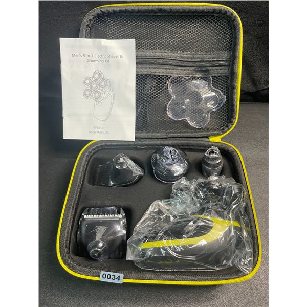 1 Men's 5-in-1 Electric Shaver & Grooming Kit - New
