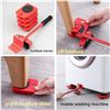 Image 4 : 1 Furniture Lifter/Heavy Appliance Dolly Roller Tool Set (4 Sliders Included) for Easy Moving - New