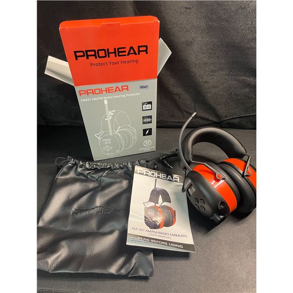 1 ProHear EM-027 Am/FM Radio Earmuffs/Noise Reduction Hearing Protection Earmuffs - New