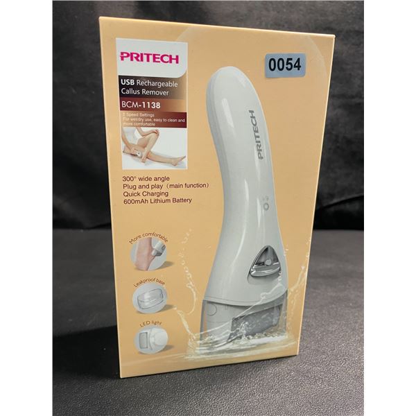 1 Pritech Electric USB-Rechargeable Foot Callus Remover for Dry/Cracked Skin - Brand New