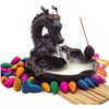 Image 1 : 1 Ceramic Dragon Incense Burner/Holder with 45 Cones & 50 Incense Sticks - Brand New