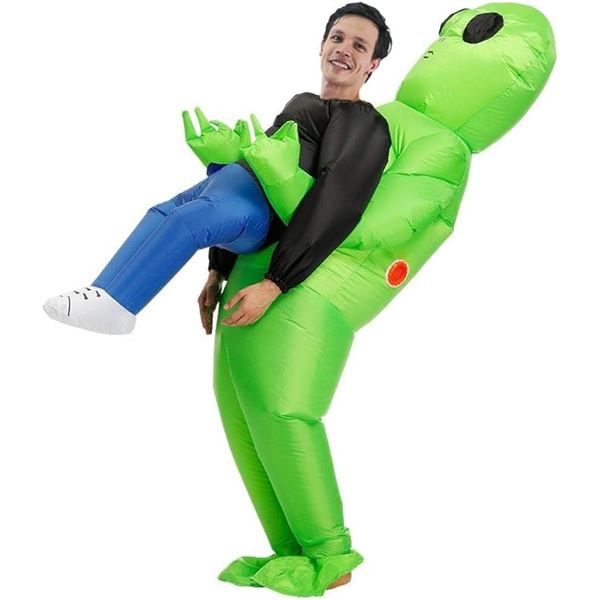 1 Adult Inflatable Alien Costume/Blow Up Alien Costume - Brand New in Box!