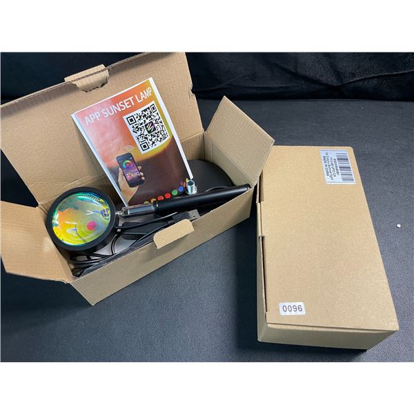 2 Color-Changing Sunset Lamps with App Control - Brand New