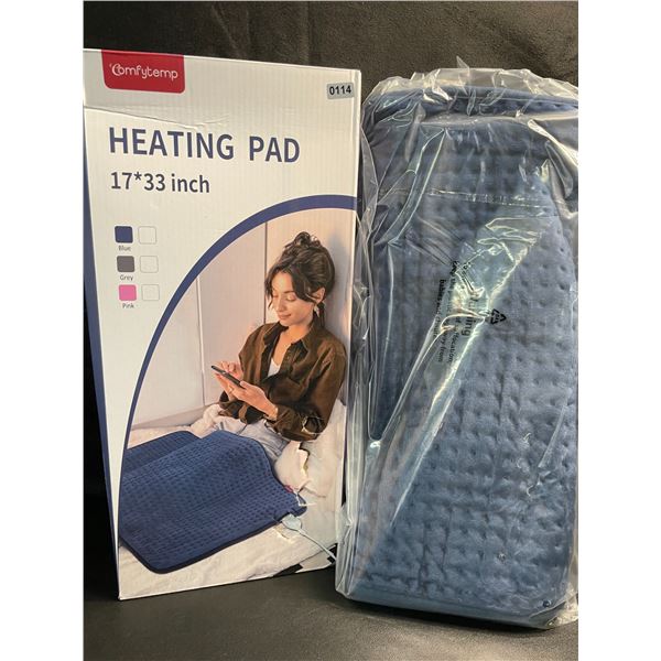 1 Electric Body Heating Pad - Large Size (17" x 33") - Navy Blue - New