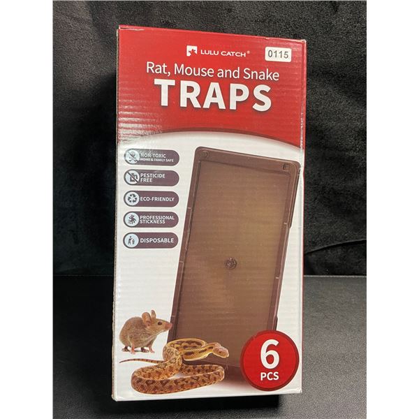 Box of 6 Rat, Mouse, and Snake Traps - Brand New