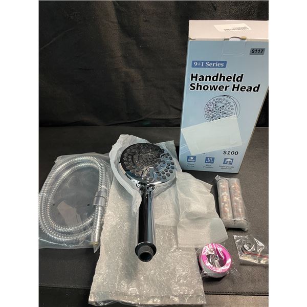 1 High-Pressure Handheld Shower Head (10 Spray Modes) w/ 60" Hose - Brand New