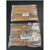 Image 2 : 2 Packs of Bamboo Knitting Needles - 75PCs Per Pack (15 Sizes; 2mm to 10mm) - Brand New!