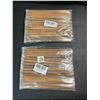 Image 2 : 2 Packs of Bamboo Knitting Needles - 75PCs Per Pack (15 Sizes; 2mm to 10mm) - Brand New!