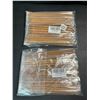 Image 2 : 2 Packs of Bamboo Knitting Needles - 75PCs Per Pack (15 Sizes; 2mm to 10mm) - Brand New!
