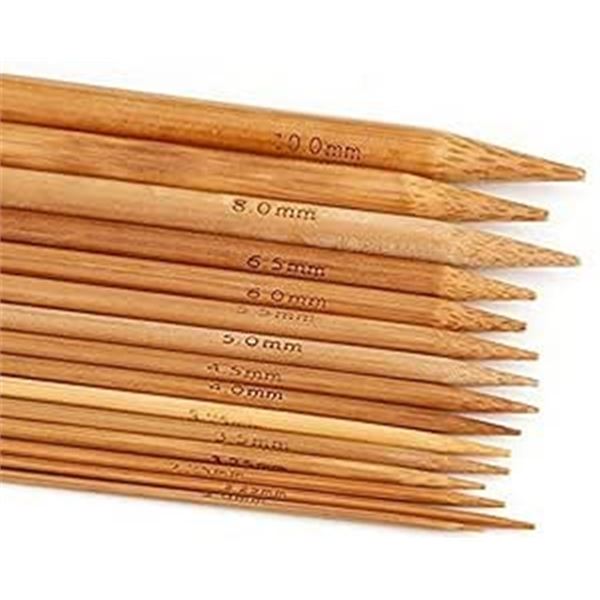 2 Packs of Bamboo Knitting Needles - 75PCs Per Pack (15 Sizes; 2mm to 10mm) - Brand New!