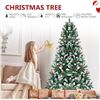 Image 2 : 1 Sinchereu Artificial Christmas Tree - 6FT Tall - Flocked White Design - New in Box!