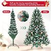 Image 7 : 1 Sinchereu Artificial Christmas Tree - 6FT Tall - Flocked White Design - New in Box!