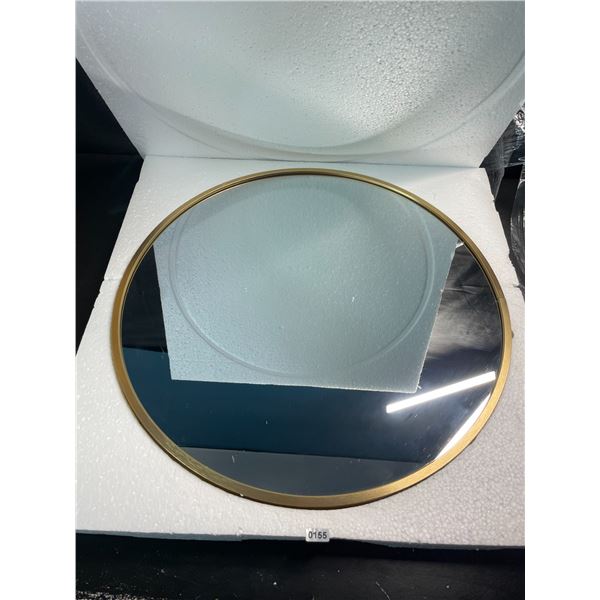 1 Round Aluminum Framed Wall Mirror - 17.7" Size - Brand New!