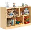 Image 1 : 1 Bateso Large Wooden Bookcase/Toy Storage Organizer - 2-Tier (5 Cube) - 31" x 20" - New in Box!