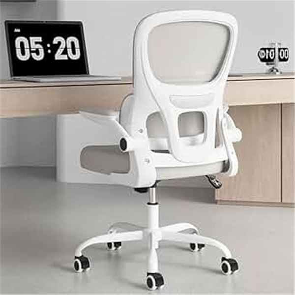 1 Soohow Mesh Ergonomic Office Chair with Lumbar Support - Grey/White - Open Box/New
