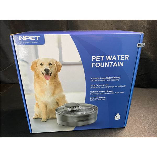 1 Large Size (5L Water Capacity) Automatic Pet Water Fountain - For Dogs/Cats - Brand New!