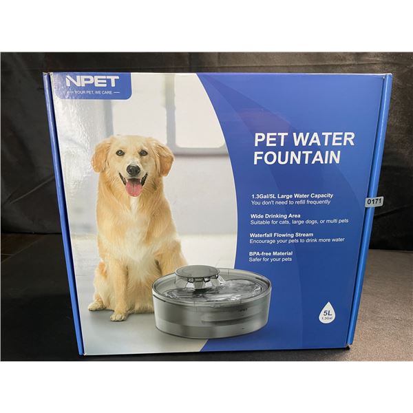 1 Large Size (5L Water Capacity) Automatic Pet Water Fountain - For Dogs/Cats - Brand New!