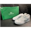 Image 2 : 1 Pair of Lacoste Carnaby Pro BL23 1 White Leather Sneakers - Size 7.5 - New with Tags