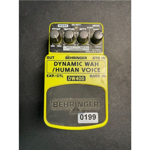 1 Behringer DW400 Dynamic Wah Human Voice Effect Pedal for Electric Guitars - Used