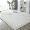 Image 1 : 1 Fuzzy/Shaggy Large Size Area Rug - 8Ft x 9.6FT - White Colour w/ Non-Slip Backing - Brand New!