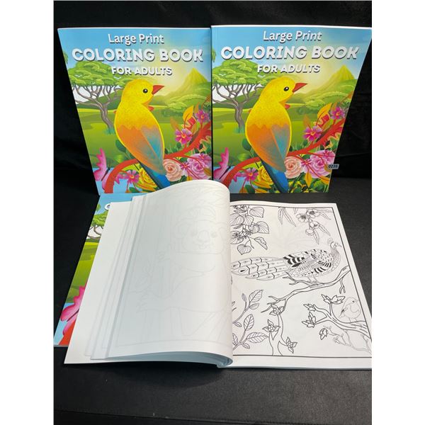 4 Large Print Coloring Books for Adults - Brand New