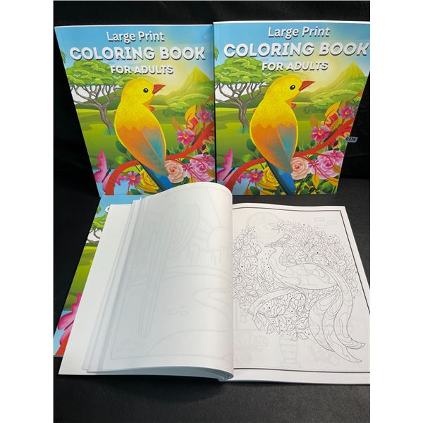 4 Large Print Coloring Books for Adults - Brand New