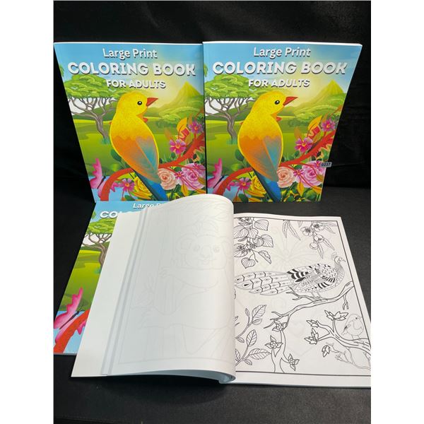 4 Large Print Coloring Books for Adults - Brand New