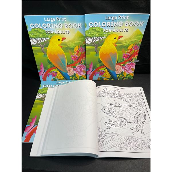 4 Large Print Coloring Books for Adults - Brand New