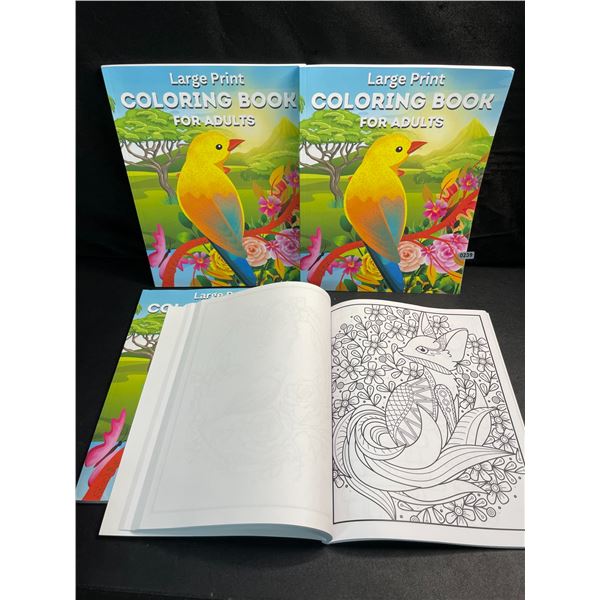 4 Large Print Coloring Books for Adults - Brand New