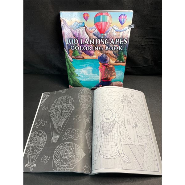 2 Special Art's Adult Coloring Books - Jumbo 100 Landscapes Coloring Books for Adults - Brand New