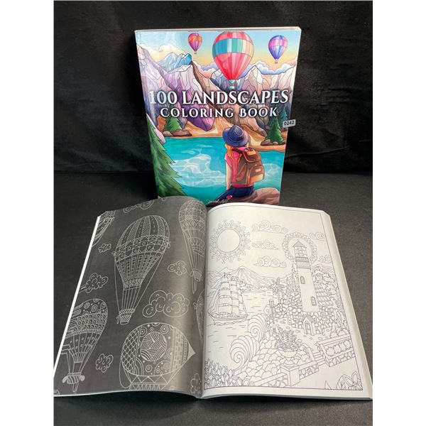 2 Special Art's Adult Coloring Books - Jumbo 100 Landscapes Coloring Books for Adults - Brand New