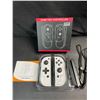 Image 2 : 1 Set of Joycon Controllers for Nintendo Switch - White Marble Design - Brand New!