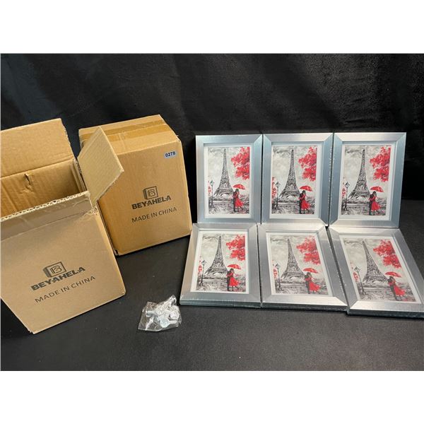 2 Boxes of 4" x 6" Photo Frames - Silver Border - 6 Per Box/12 Total - Brand New