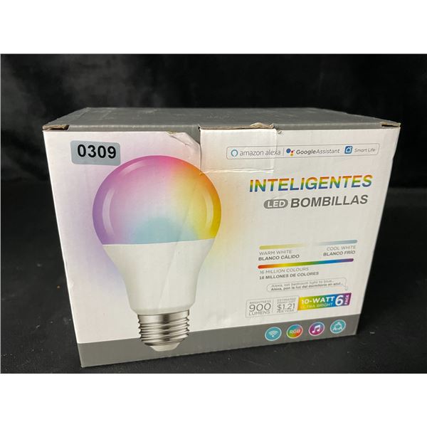 1 Box of LED Smart WiFi RGB/Color Changing App Control Lightbulbs - 6 Included - Brand New!