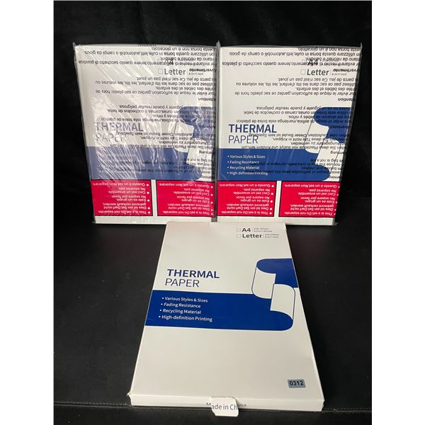 3 Packs of A4 Size Thermal Paper - Brand New!