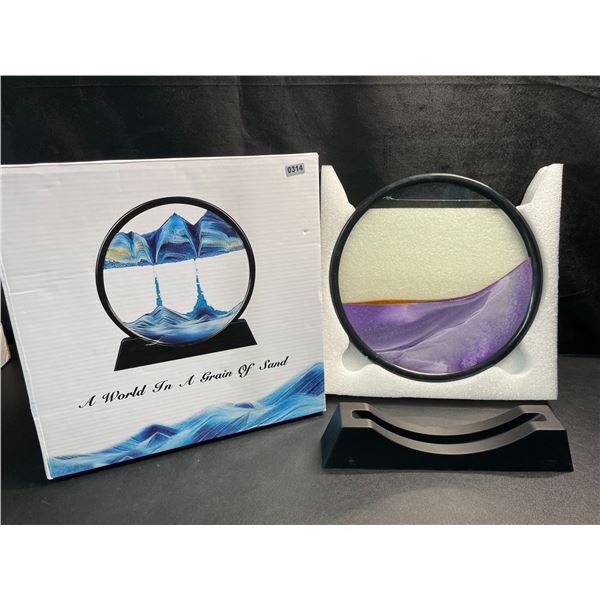 1 3D Moving Sand Art Picture/Liquid Motion Seascape/Sand Decor Piece - 12 Inch Size - New!