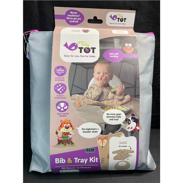 1 Tidy Tot Bib & Tray Kit - Fits Highchairs/Booster Seats - Great for Messy Mealtimes/Play - New!