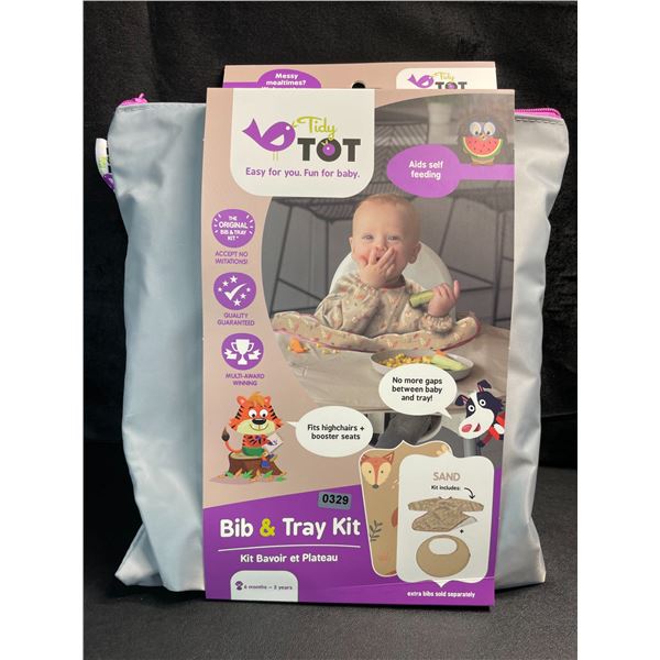 1 Tidy Tot Bib & Tray Kit - Fits Highchairs/Booster Seats - Great for Messy Mealtimes/Play - New!