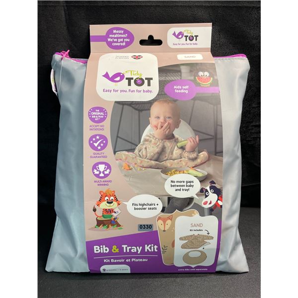 1 Tidy Tot Bib & Tray Kit - Fits Highchairs/Booster Seats - Great for Messy Mealtimes/Play - New!
