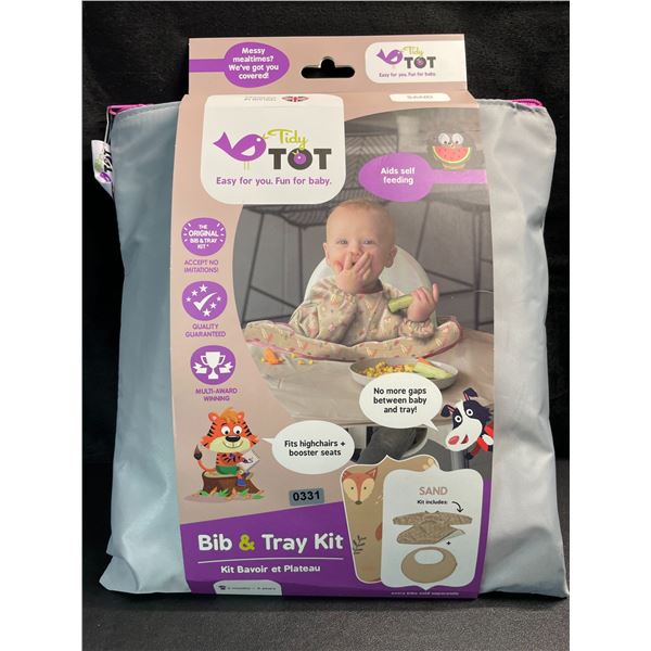 1 Tidy Tot Bib & Tray Kit - Fits Highchairs/Booster Seats - Great for Messy Mealtimes/Play - New!