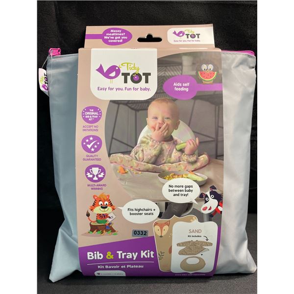 1 Tidy Tot Bib & Tray Kit - Fits Highchairs/Booster Seats - Great for Messy Mealtimes/Play - New!