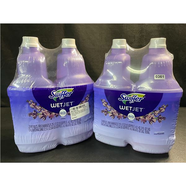 2 Swiffer WetJet w/ Febreeze Multi-Purpose Floor Cleaner Refills - 1.25L - 2 Per Pack/4 Total - New