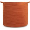 Image 1 : 1 Natemia Rope Storage Basket/Toy Organizer/Laundry Basket (20"x20"x14") - Autumn Orange - New