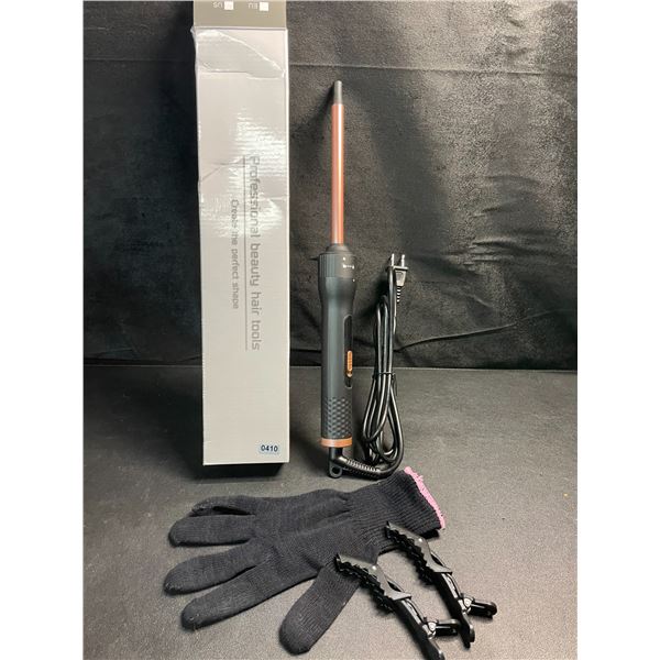 1 Professional Ceramic Hair Curling Wand - 13mm Barrel Size; w/ Heat Glove - New