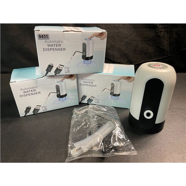 3 Electric Automatic Water Dispensers - Rechargeable - For Easy Dispensing of Beverages - NEW!
